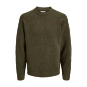 JACK & JONES Pulover JJESoho Ollie pikčasto rjava