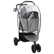 vidaXL Zložljiva otroška voziček Siva 78 x 54 x 101 cm Oxford tkanina