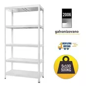 Polica Metal-metal 180x90x40cm, 5x100kg galva