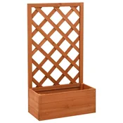 Vidaxl Vrtno cvetlično korito z mrežo 50x25x90 cm les jelke