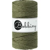 Bobbiny 3PLY Macramé Rope 3 mm 100 m Avocado Vrvica