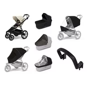 Mestni voziček Thule Urban Glide 4-wheel Soft beige + Bassinet Black SET 7in1