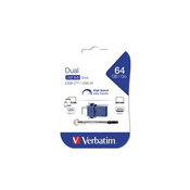 Verbatim DUAL 64GB USB 3.0+USB-C adapter pendrive