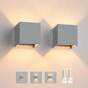 Moderne LED stenske luči 9W, 2 kosa - Siva