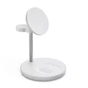 Bezicni punjac 3u1 magnetni za Apple Watch, iPhone i AirPods 15W beli