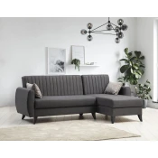 Atelier del Sofa Ugaona garnitura Alkon 223x86x130cm Tamnosiva