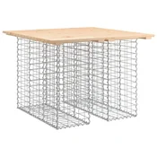Vidaxl Vrtna miza Gabionski dizajn 100x102x72 cm Masivni les Bor