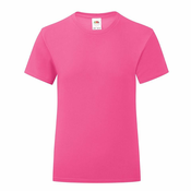 Pink Girls T-shirt Iconic Fruit of the Loom