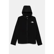 Otroški pulover The North Face ON THE TRAIL FZ HOODIE črna barva, s kapuco, NF0A8AXSJK31
