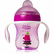 Chicco Training Cup Purple otroški lonček z ročaji 6 m+ 200 ml