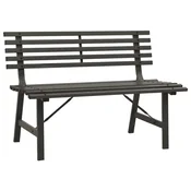 Vidaxl Vrtna klop 110 cm jeklo črne barve