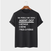 MAFIMI Majica AGENT 007, Crna