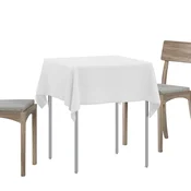 vidaXL Klobučevina za mizo Kvadrat Bela 110 x 110 cm Poliester