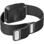 shumee ZAPESTNICA ZA URO Fitbit Versa/Versa 2/LITE BLACK STEEL MESH