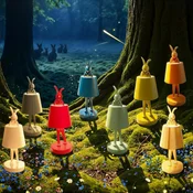 Kare LED-svetilka na baterije Animal Rabbit, petrol, IP54, 29 cm - Dnevna soba/jedilnica - Dizajn - bencin - Plastika