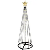 Zunanje stožčasto božično drevo XXL 370 LED 210 cm