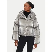 Elisabetta Franchi Zimska jakna PI-77D-46E2-V570 Srebrna Regular Fit