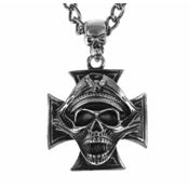 Ogrlica z obeskom Skull - PSY915