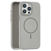 Leather Grip MagSafe maska za iPhone 16 Pro - Siva