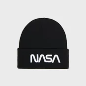 Cropp - Črna kapa beanie z našitkom NASA - črna