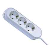 Bachmann Electric Letva s utičnicama bez prekidača 3-struka bijela sa zaštitnim kontaktom Bachmann Electric