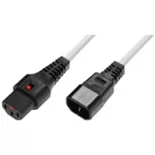MicroConnect Kabel napajalni C13 IEC Lock - C14 1m Bel