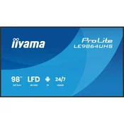 iiyama LE9864UHS-B1AG Digitalni zaslon 98 VA Android 14 4K 500cd 24/7 2xHDMI USB-C LAN RS-232c 2x10W iiSignage2 WiFi