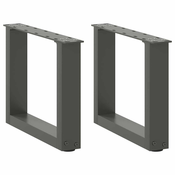 Noge za klub stolic U-oblik 2 kom antracit 40 x (30-31) cm celik