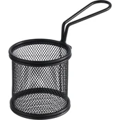 APS Snackholder servirna košarica za cvrtnik, črna/mat, premer: 80 mm