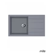 Milo Granitna sudopera Retto, o90, 78x46cm, Diamond grey