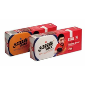 DHS DHS* žogice za namizni tenis iz plastike CELL FREE DUAL D*40 paket 10 kosov RUMENA