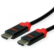 ROLINE Roline HDMI priključni kabel HDMI-A  vtič\, HDMI-A  vtič 2.00 m črna 11.04.5942 #####10K UHD\, #####8K UHD\, dvojno oklopljen HDMI kabel, (20419074)