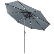 COSTWAY Vrtni dežnik s solarnimi LED diodami 300 cm, (5000235399)