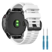 Pašček za Garmin Fenix 5 6 7 8 47mm PRO Solar Instinct bel QUICKFIT 22mm