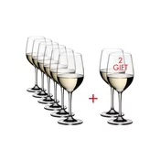 RIEDEL VINUM VIOGNIER/CHARDONNAY Caše za belo vino, 6+2 komada, 370ml