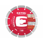 Extol Premium Diamantna rezalna plošča, segmentno Dolgo življenje - suho rezanje, 150x22,2x2,3mm