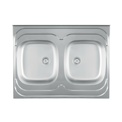 Metalac Standard 2D Dvodelna sudopera, Inox, fi 60, 800 x 600 mm