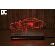 Black Cut 3D Lampa jednobojna - Oldtimer ( C01 )