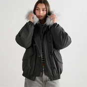 Cropp - Bombaška jakna s kapuco - temno siva