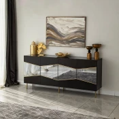 Hanah Home Konzola Nice, 180x80x40 cm, Crna