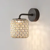 Bover Nans A LED zunanja stenska svetilka, bež, O 16,7 cm - Dizajn - grafitno rjava, bež - Kovina
