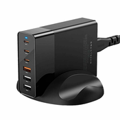 Blitzwolf BW-S25 omrežni polnilnik, 75 W, 3x USB + 3x USB-C (črn)