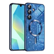 TPU gel ovitek Techsuit Luxury Glitter MagSafe za Samsung Galaxy A16 4G/5G - deep blue
