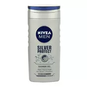 Nivea Men Silver Protect gel za prhanje za telo, obraz in lase 250 ml za moške