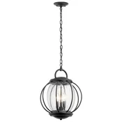 Elstead Lighting Elstead Vandalia 3-delna srednja zunanja stropna verižna svetilka črne barve, E14, (22098578)