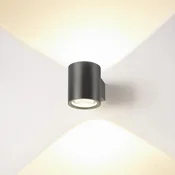 SLV LED-stenna svetilka Oculus, bronasta, premer 9 cm, funkcija dim to warm - Dnevna soba/jedilnica - Sodobni - temno bronasta barva - Aluminij