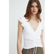 Bluza Guess ELENA za žene, boja: bijela, bez uzorka, W4GP10 KC7D2