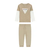 Guess Komplet bluza in hlače N6YG02 K4077 Bež Regular Fit