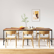 vidaXL Jedilna miza iz masivnega predelanega lesa 240 cm