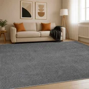 vidaXL Preproga Antracit 300 x 400 cm 100% poliester 3 mm Pralna